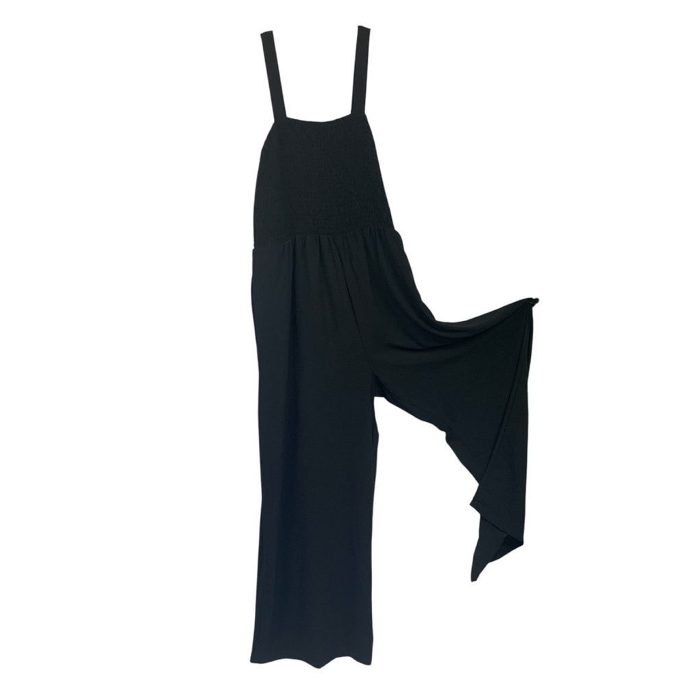 Jumpsuit Onesy Wide Leg Palazzo Pants Smock Top Square Neck Summer Spring XXL - Picture 4 of 10